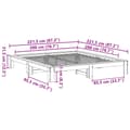 Miniatyrbild 9 av 9: vidaXL Sängram utan madrass vaxbrun 200x200 cm massiv furu
