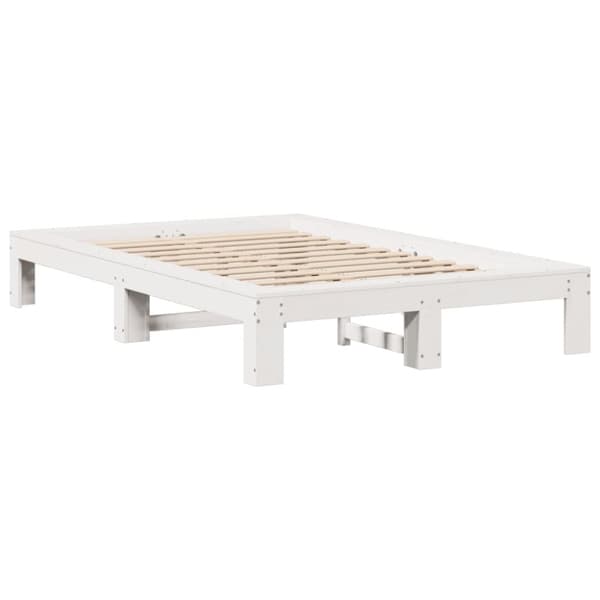 vidaXL Sengeramme uten madrass hvit 120x190 cm heltre furu
