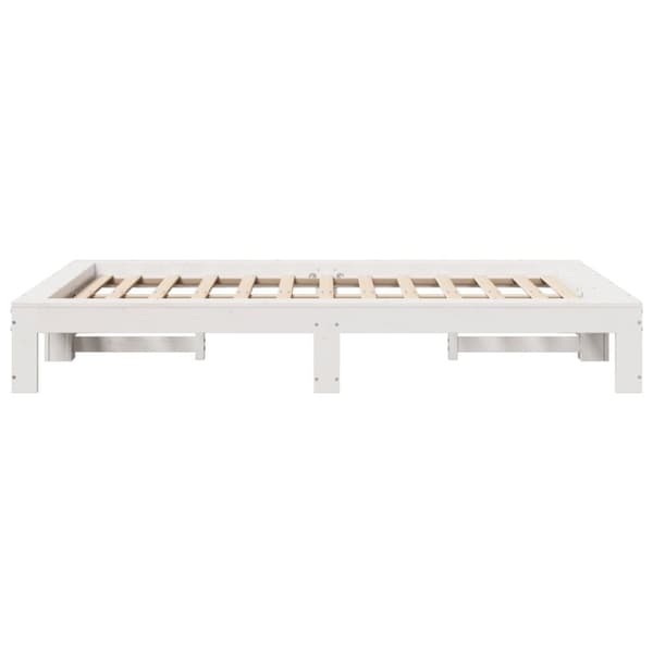 vidaXL Sengeramme uten madrass hvit 120x190 cm heltre furu