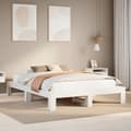 Miniatyrbilde 2 av 9: vidaXL Sengeramme uten madrass hvit 150x200 cm heltre furu