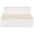 Miniatyrbilde 5 av 11: vidaXL Sengeramme uten madrass med hodegavl hvit 160x200cm heltre furu