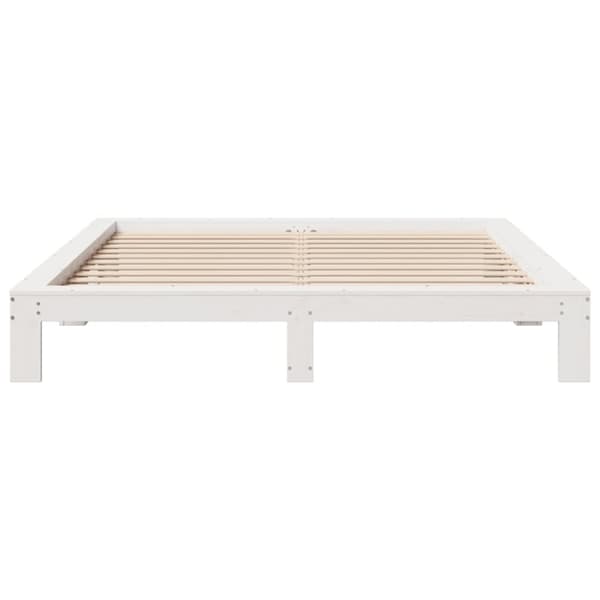 vidaXL Sengeramme uten madrass hvit 180x200 cm heltre furu