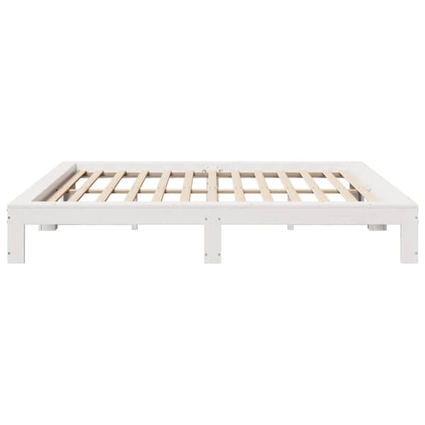 vidaXL Sengeramme uten madrass hvit 180x200 cm heltre furu