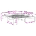 Miniatyrbilde 9 av 9: vidaXL Sengeramme uten madrass hvit 180x200 cm heltre furu
