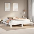 Miniatyrbilde 2 av 9: vidaXL Sengeramme uten madrass hvit 180x200 cm heltre furu