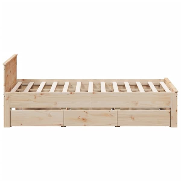 vidaXL Sengeramme uten madrass med hodegavl 160x200 cm heltre furu