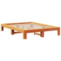 Miniatyrbilde 4 av 9: vidaXL Sengeramme uten madrass brun 150x200 cm heltre furu