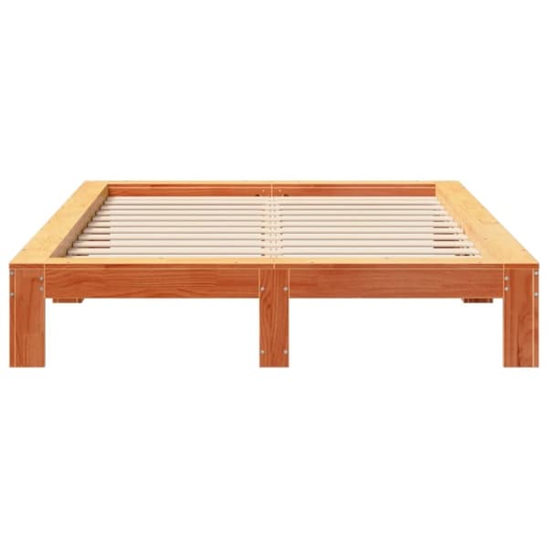 vidaXL Sengeramme uten madrass brun 150x200 cm heltre furu