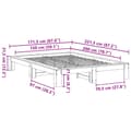 Miniatyrbilde 9 av 9: vidaXL Sengeramme uten madrass brun 150x200 cm heltre furu