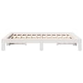 Miniatyrbilde 6 av 9: vidaXL Sengeramme uten madrass hvit 140x200 cm heltre furu