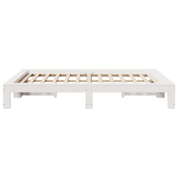 vidaXL Sengeramme uten madrass hvit 140x200 cm heltre furu