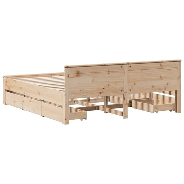 vidaXL Sengeramme uten madrass med hodegavl 180x200 cm heltre furu