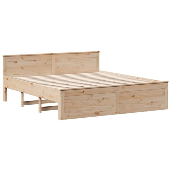 vidaXL Sengeramme uten madrass med hodegavl 180x200 cm heltre furu