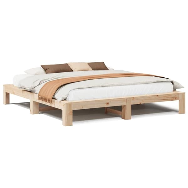 vidaXL Sängram utan madrass 180x200 cm massiv furu