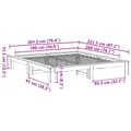 Miniatyrbild 9 av 9: vidaXL Sängram utan madrass 180x200 cm massiv furu