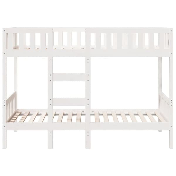 vidaXL køjeseng 90x190 cm massivt fyrretræ hvid
