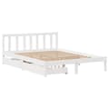Miniatyrbillede 4 af 11: vidaXL sengeramme uden madras 120x200 cm massivt fyrretræ hvid