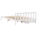 Miniatyrbillede 7 af 11: vidaXL sengeramme uden madras 120x200 cm massivt fyrretræ hvid
