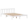 Miniatyrbillede 8 af 11: vidaXL sengeramme uden madras 120x200 cm massivt fyrretræ hvid