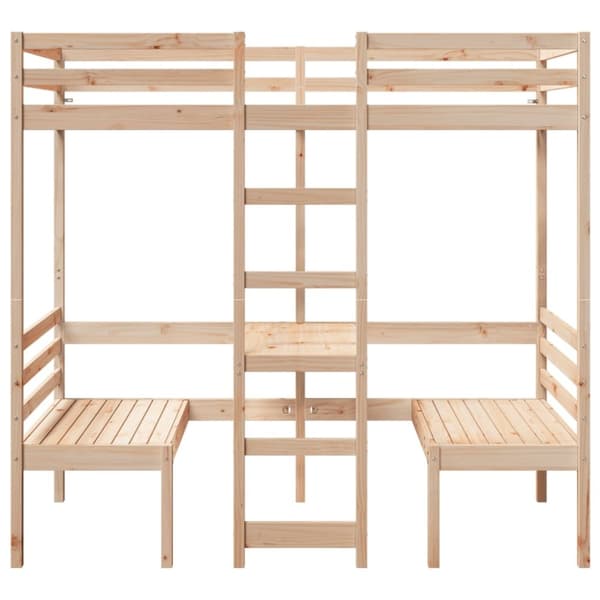 vidaXL Parvisänky pöydällä ja tuoleilla 75x190 cm täysi mänty