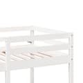 Miniatyrbillede 9 af 11: vidaXL højseng med skrivebord og stole 75x190 cm massivt fyrretræ hvid