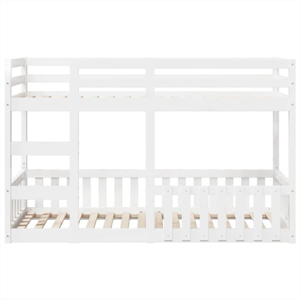 vidaXL køjeseng 75x190 cm massivt fyrretræ hvid