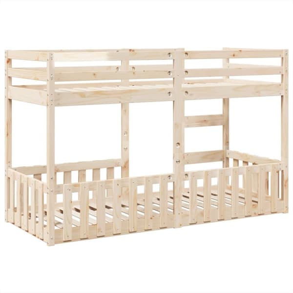 vidaXL Køyeseng 75x190 cm heltre furu