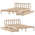 Miniatyrbilde 10 av 11: vidaXL Sengeramme uten madrass 140x190 cm heltre furu