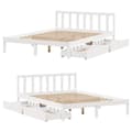 Miniatyrbilde 10 av 11: vidaXL Sengeramme uten madrass hvit 120x200 cm heltre furu