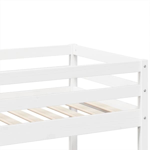 vidaXL Våningssäng vit 90x190 cm massiv furu
