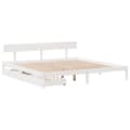 Miniatyrbilde 4 av 11: vidaXL Sengeramme med madrass hvit 200x200 cm heltre furu