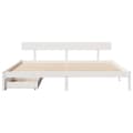 Miniatyrbilde 5 av 11: vidaXL Sengeramme med madrass hvit 200x200 cm heltre furu