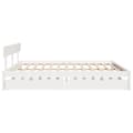 Miniatyrbilde 6 av 11: vidaXL Sengeramme med madrass hvit 200x200 cm heltre furu