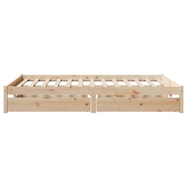 vidaXL Sängynrunko ilman patjaa 140x190 cm täysi mänty