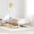 Miniatyrbilde 2 av 11: vidaXL Sengeramme uten madrass 75x190 cm heltre furu
