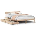 Miniatyrbilde 3 av 11: vidaXL Sengeramme uten madrass 140x190 cm heltre furu