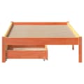 Miniatyrbilde 4 av 11: vidaXL Sengeramme uten madrass voksbrun 90x190 cm heltre furu