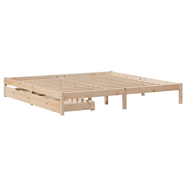 vidaXL Sengeramme uten madrass 180x200 cm heltre furu