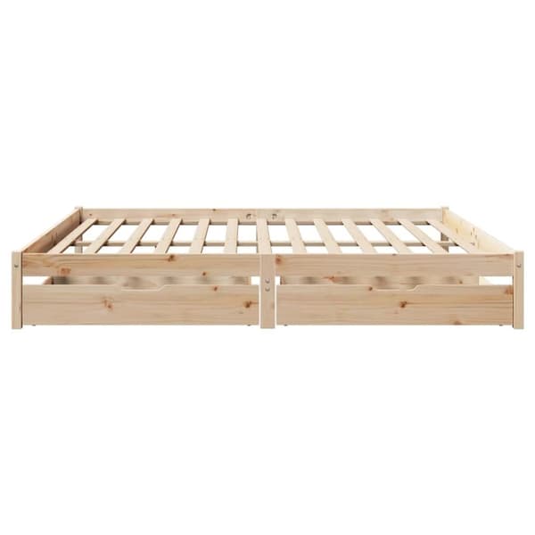 vidaXL Sengeramme uten madrass 180x200 cm heltre furu