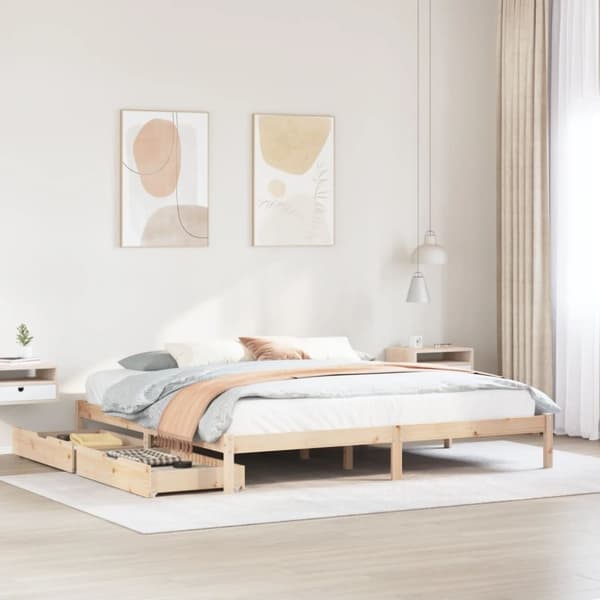 vidaXL Sengeramme uten madrass 180x200 cm heltre furu
