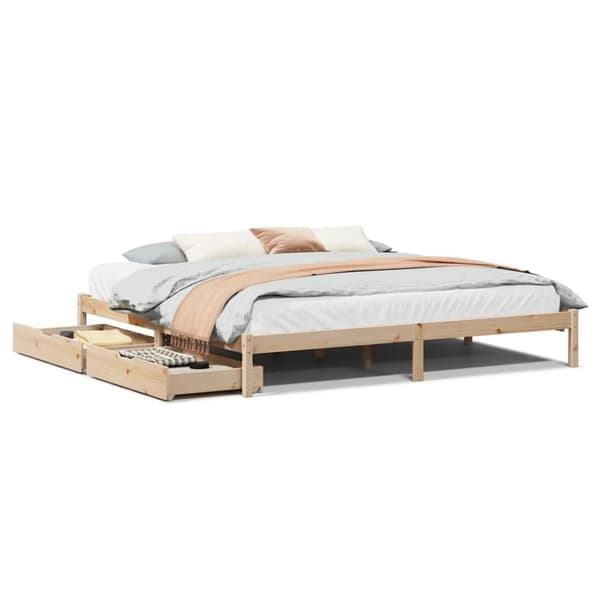 vidaXL Sengeramme uten madrass 180x200 cm heltre furu