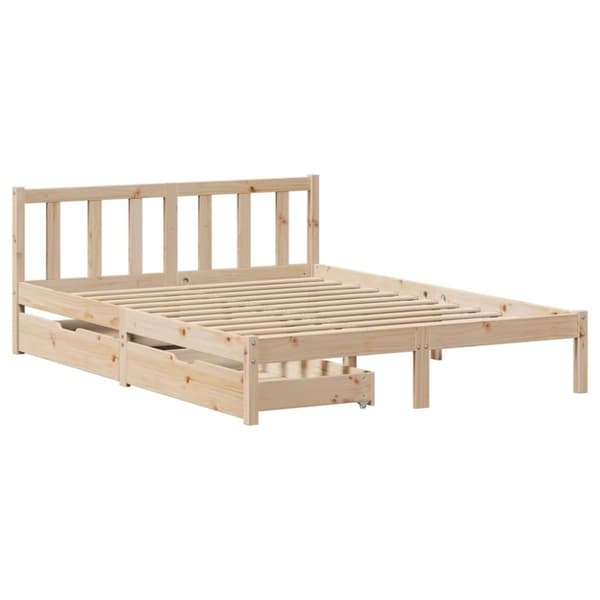 vidaXL sengeramme uden madras 120x200 cm massivt fyrretræ