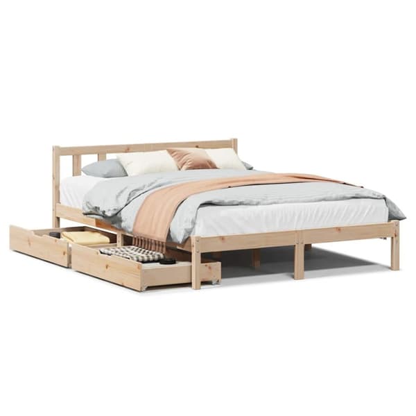 vidaXL sengeramme uden madras 120x200 cm massivt fyrretræ