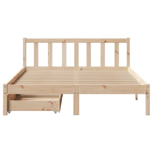 vidaXL sengeramme uden madras 150x200 cm massivt fyrretræ