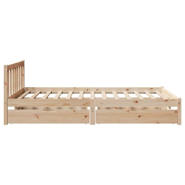 vidaXL sengeramme uden madras 150x200 cm massivt fyrretræ