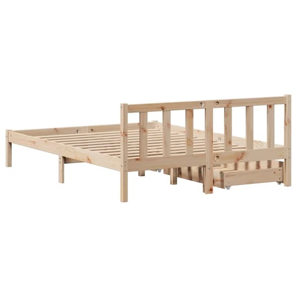 vidaXL sengeramme uden madras 150x200 cm massivt fyrretræ