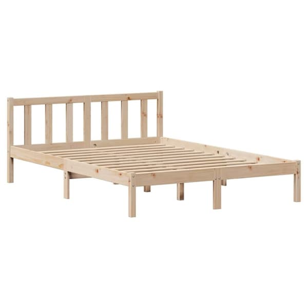 vidaXL sengeramme uden madras 150x200 cm massivt fyrretræ