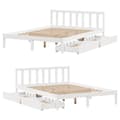 Miniatyrbilde 10 av 11: vidaXL Sengeramme uten madrass hvit 150x200 cm heltre furu
