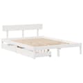 Miniatyrbillede 4 af 11: vidaXL sengeramme uden madras 140x190 cm massivt fyrretræ hvid