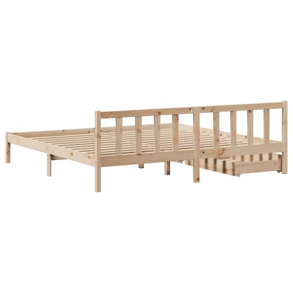 vidaXL Sänky ilman patjaa 200x200 cm täysi mänty